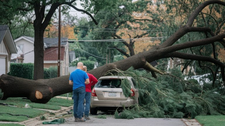 if a tree falls on my car, who is responsible